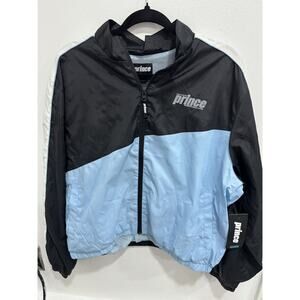 Prince Approach Jacket Black/ Baby Blue Women Size XL $85 NWT
